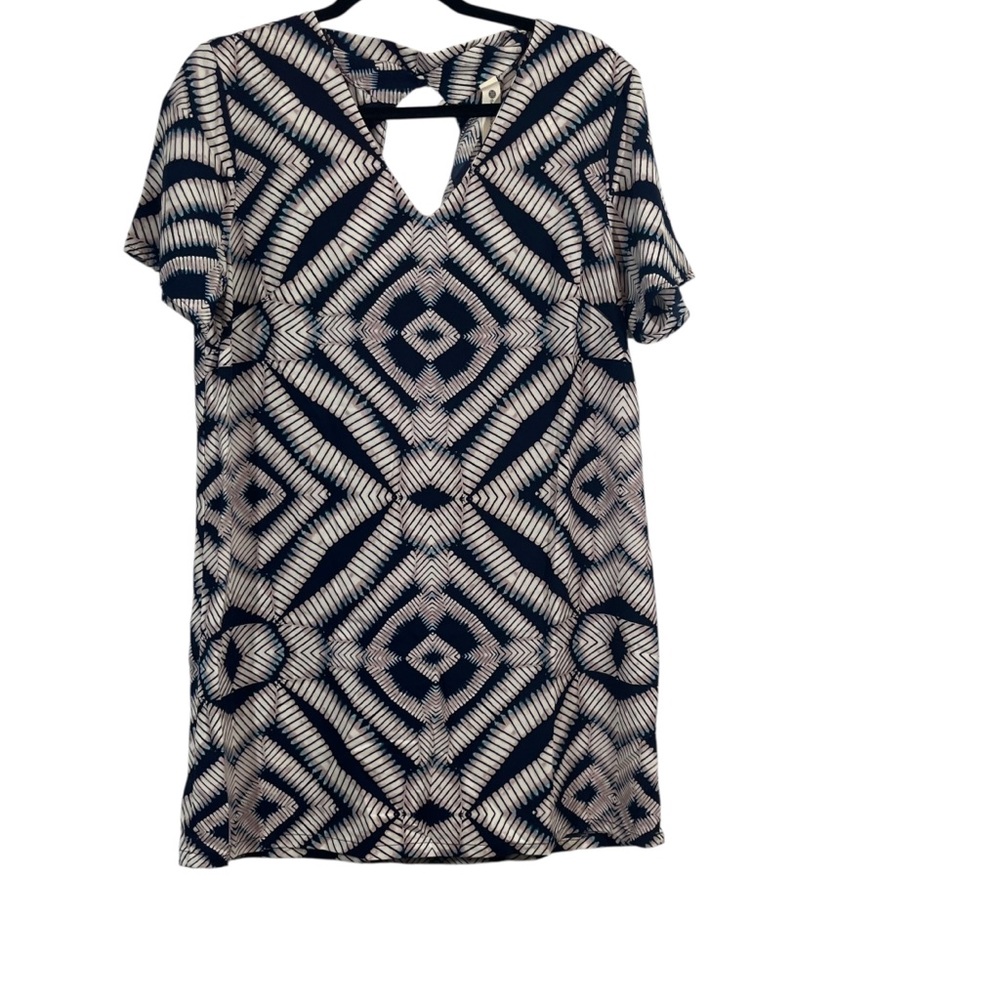 The Impeccable Pig Navy and White Patterned Dress